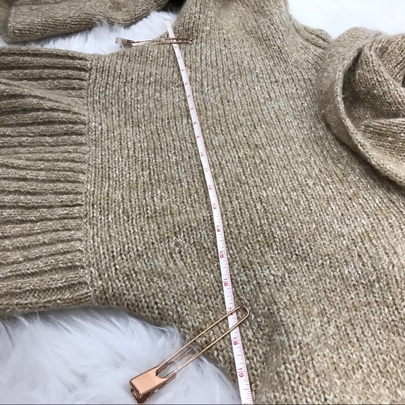 Renee C. Cowl Neck Cable Knit oversized bell sleeve sweater - Picture 10 of 11